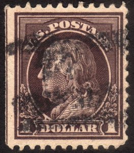 1917, US $1, Benjamin Franklin, Used, Sc 518