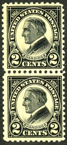 U.S. #610 MINT PAIR OG NH 