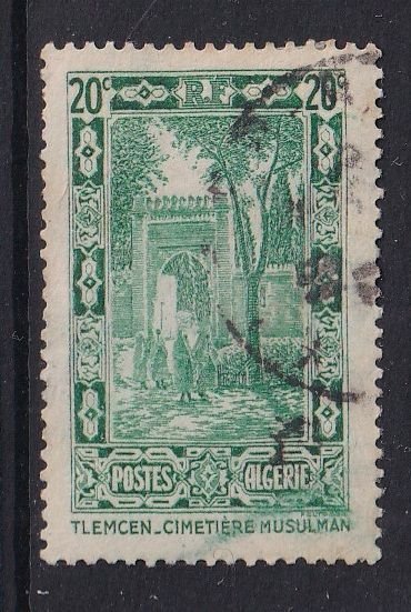 Algeria  #85  used  1936  cemetery 20c