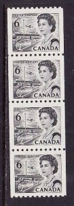 Canada-Sc#468B- id5-Unused NH 6c QEII Centennial coil strip of 4-1970-