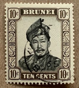 Brunei 1964 10c Sultan, nice 1965 cancel.  Scott 107, CV $0.25.  SG 124