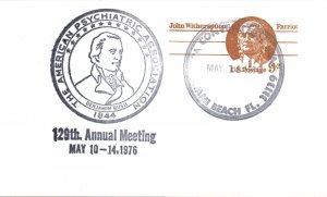 US SPECIAL EVENT CANCELLATION CARD THE AMERICAN PSYCHIATRIC ASSOC AT MIAMI 1976