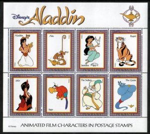 Guyana 1994 - Disney - Aladdin - Sheet of 8 Stamps - Scott #2758 - MNH