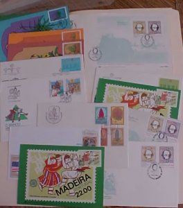 AZORES  FDC 4 COVERS,5 CARDS 1980-84 & FDC 1980 x4, 2006 x3, 2 FD CARD CACHET