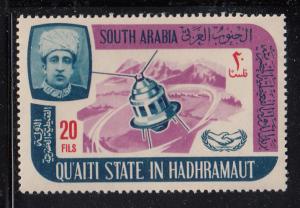 South Arabia Qu'aiti State 1966 MNH SG #83 20f Satellite International Cooper...