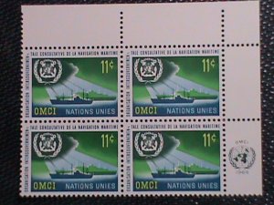 ​UNITED NATION-1964 SC#124 UN (IMCO)-MNH IMPRINT BLOCK VF WE SHIP TO WORLDWIDE