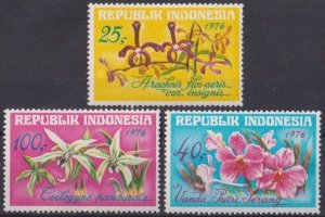 Indonesia 1976 MNH Stamps Scott 978-980 Flowers Orchids