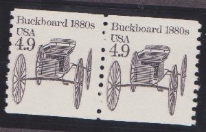 2124 Buckboard F-VF MNH transportaion coil pair