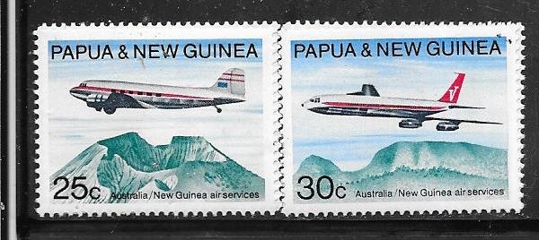 Papua & New Guinea #309-310  Air Craft  (M) CV $3.45