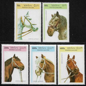 Laos #1296-1300 MNH Set - Horses