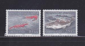 Greenland 136, 140 MNH Fish (B)