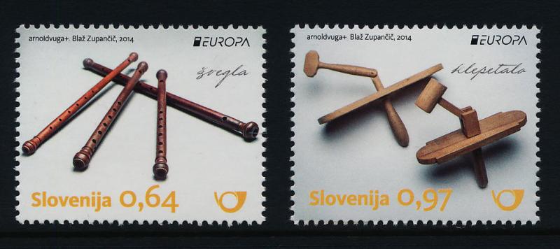 Slovenia 1041-2 MNH - EUROPA, Musical Instruments