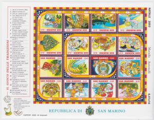 SAN MARINO 2003 Christmas Sheetlet MNH / B1768