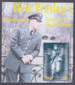 2000 Liberia 2916/B261 40 years of Elvis Presley in the US Army 6,00 €