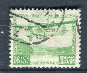 JAPAN; 1930s early Airmail Plane issue fine used 16.5s value