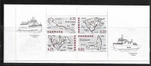 DENMARK, 1025A, MNH, COMPLETE BOOKLET, DANISH ISLANDS