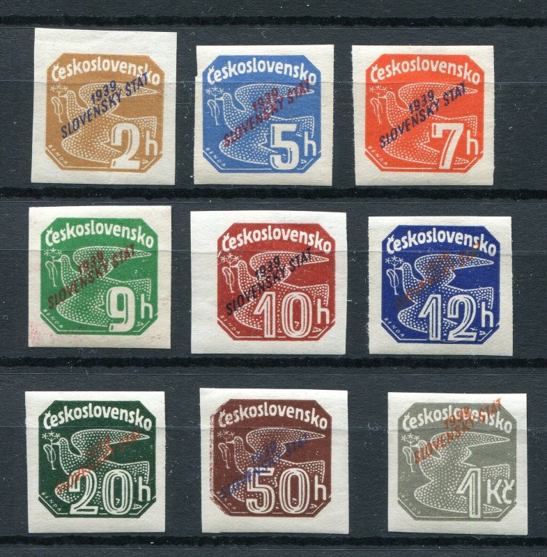 Slovakia WW2 German Puppet State 1939 P1P9 Overprint Newspaper SET