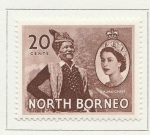 1954 English Colony British Colony NORTH BORNEO 20c MH* Stamp A28P25F28320-