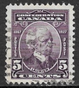 CANADA 1927 5c Sir Wilfrid Laurier Confederation Anniversary Issue Sc 144 VFU