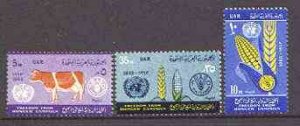 EGYPT - 1963 - Freedom from Hunger - Perf 3v Set - Mint Never Hinged