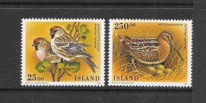 BIRDS - ICELAND #808-09  MNH