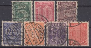 Germany Officials 1920 Sc#OL9-15 Mi#D16-22 used (DR2064)