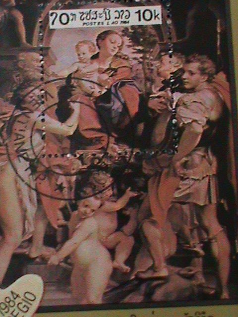 ​LAOS-1984-SC#576  FAMOUS PAINTING BY A. CORREGIO-CTO S/S VF LAST ONE