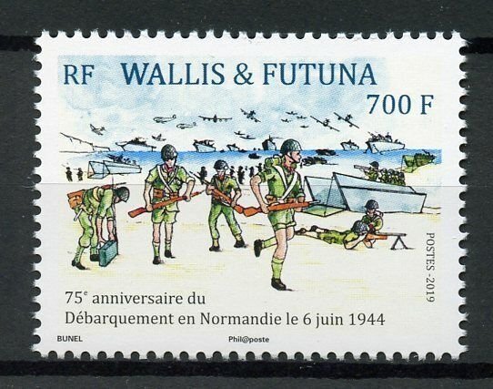 Wallis & Futuna Military Stamps 2019 MNH WWII WW2 D-Day World War II 1v ...