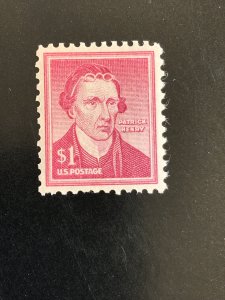 $1 Patrick Henry #1052 VF NH POF