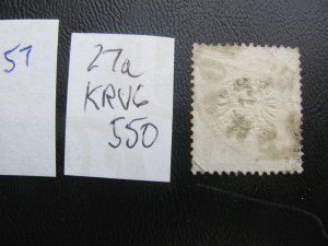 Germany 1872 USED SIGNED KRUG MI. 27a SC 25 VF 550 EUROS (157)