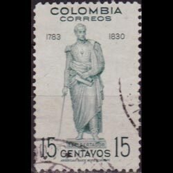 COLOMBIA 1948 - Scott# 566 Simon Bolivar Set of 1 Used