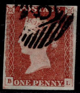 GB QV SG8, 1d red-brown PLATE 67, USED. Cat £38. BL