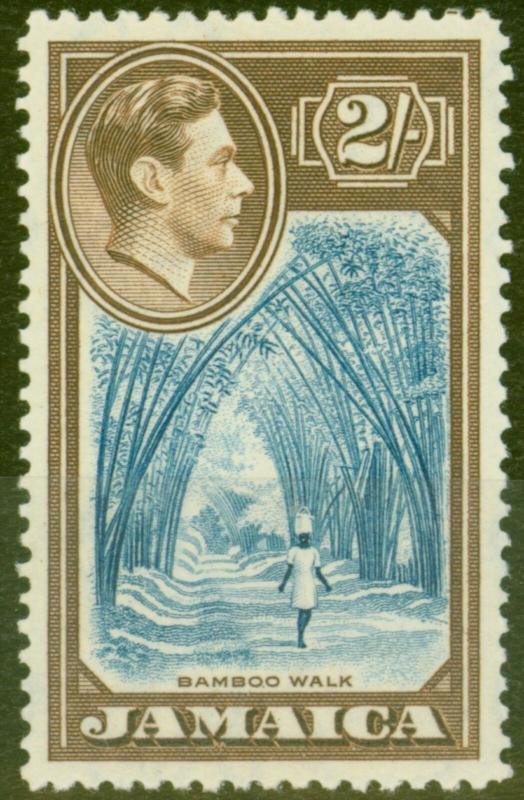 Jamaica 1938 2s Blue & Chocolate SG131 V.F MNH 