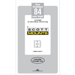 Scott/Prinz Pre-Cut Strips 240mm Long Stamp Mounts 240x84 #945 Clear