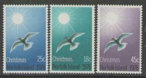 NORFOLK ISLAND SG176/8 1976 CHRISTMAS MNH