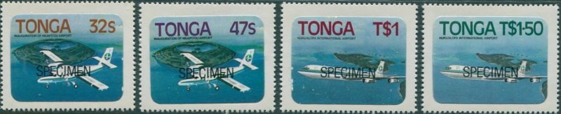 Tonga 1983 SG843-846 Inauguration of Niuafo'ou Airport SPECIMEN set MNH