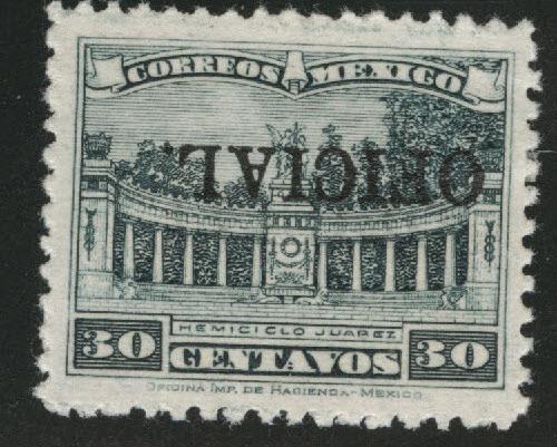 Mexico Scott o187a MH* 1927 official inverted opt CV$30