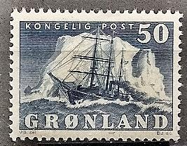 GREENLAND  35 MNH 1950 50a SHIP GUSTAV HOLM CV $52,50