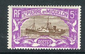 FRANCE; ST.PIERRE MIQUELON 1932 fine Mint pictorial issue 5c. value