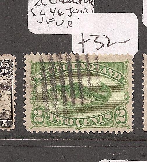 Newfoundland 2c Green fish SG Jumbo VFU (8dda)