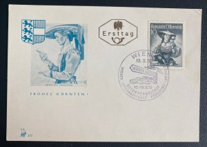 1950 Vienna Austria First Day  Postcard Cover FDc International fair