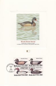US 2141a Duck Decoys Fleetwood Proof Card FDC