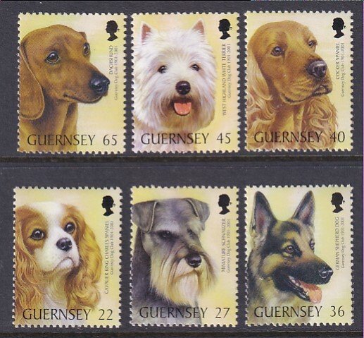 Guernsey 736-741 Dogs MNH VF