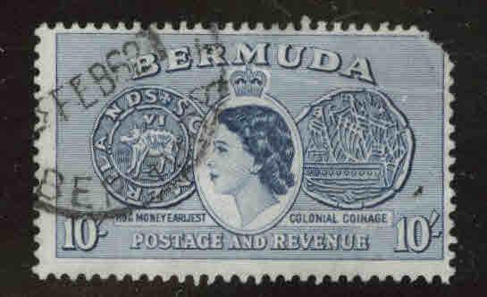 BERMUDA Scott 161 used key stamp with clipped corner