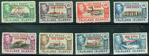 Falkland South Georgia MH* set Scott 3L1-8 CV $16.00