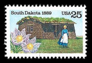PCBstamps   US #2416 25c South Dakota Statehood Cent., MNH, (16)