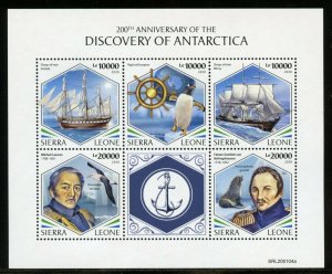 SIERRA LEONE 2020 200th ANN OF THE  DISCOVERY OF ANTARCTICA  SHEET MINT NH