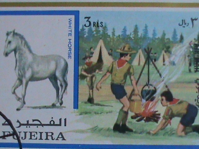 FUJEIRA STAMP-1972-LOVELY ANIMALS CTO STAMP  SET WITH ORIGINAL GUM. RARE