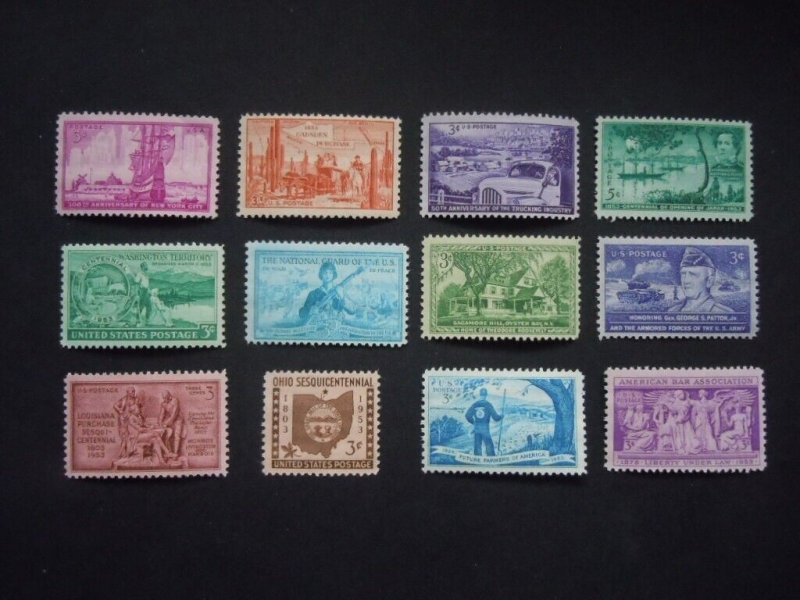  Complete US Commemorative Stamps Issued in 1953 and