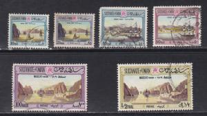 Oman # 140, 142, 144-145, 147 & 149, View of Muscat, Used, 1/3 Cat.